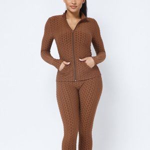 JACQUARD JACKET LEGGING SET WITH POCKETS